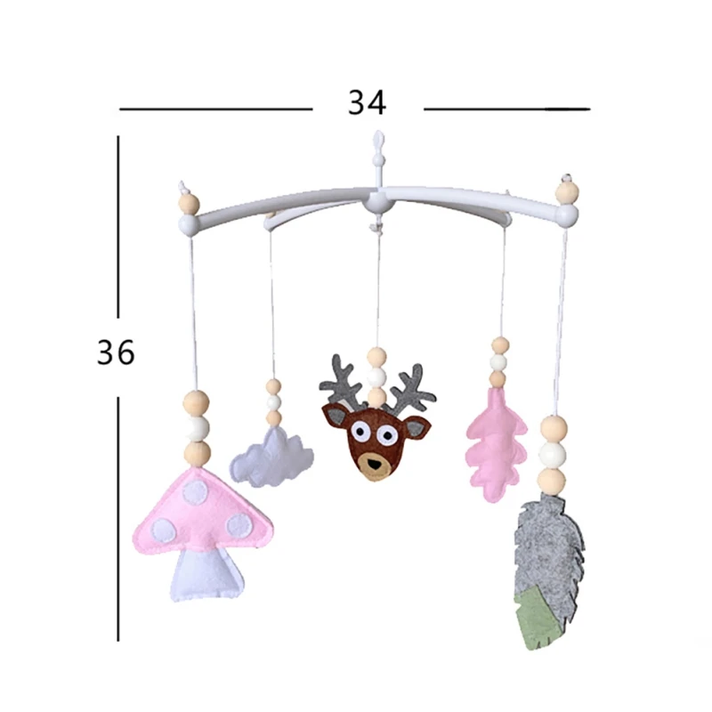 

Baby Mobile Crib Holder Bed Rotate Bracket DIY Bell Rattle Room Hanging Decorations Pendant Toys Non-Toxic Easy Install