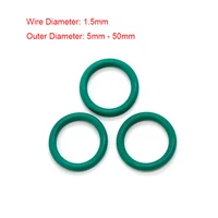 20pcs cs 1 5mm od 5mm50mm green fkm fluorine rubber o ring sealing gasket insulation oil high temperature resistance