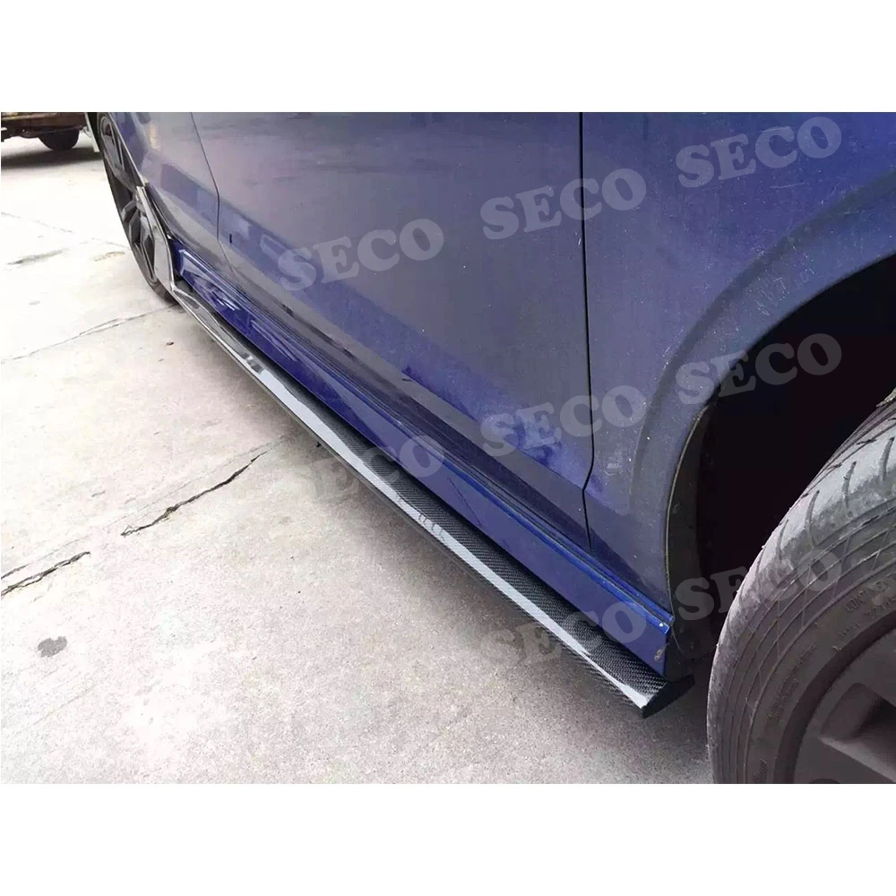 Боковые юбки из углеродного волокна наборы для бампера для Audi A3 S3 RS3 4 двери- боковое лезвие двери фартуки