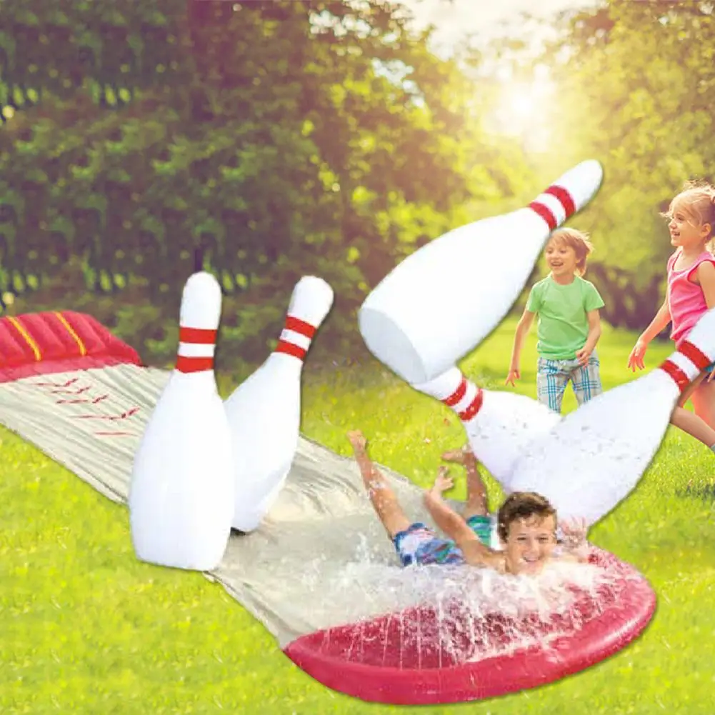 Двойная водная горка для боулинга детские водные горки газона летний бассейн