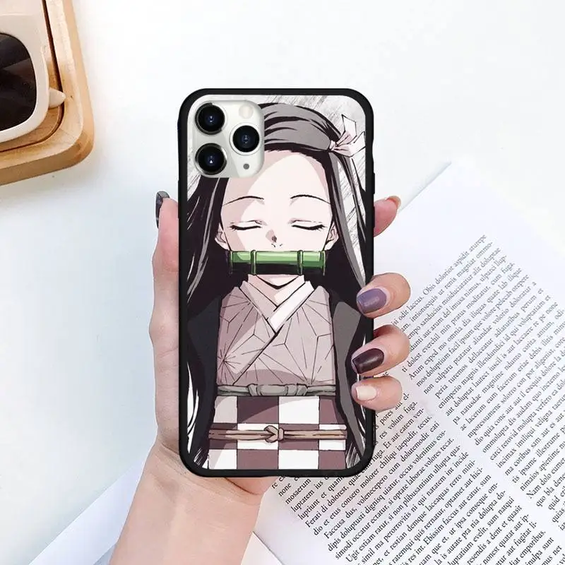

Kamado Nezuko Kimetsu no Yaiba Demon Slayer Phone Case for iPhone 11 12 pro XS MAX 8 7 6 6S Plus X 5S SE 2020 XR funda coque