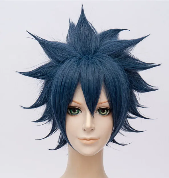 

(Aotu World 090) Heat Resistant Fiber Hairpiece Synthetic Hair Anime Ray Grey-Blue Mixture Short Cosplay Wig