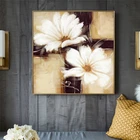 Абстрактный большой синий зеленый белый цветы ромашки на холсте настенные картины Современные цветы Настенная Плакаты и печатает фотографии для Гостиная