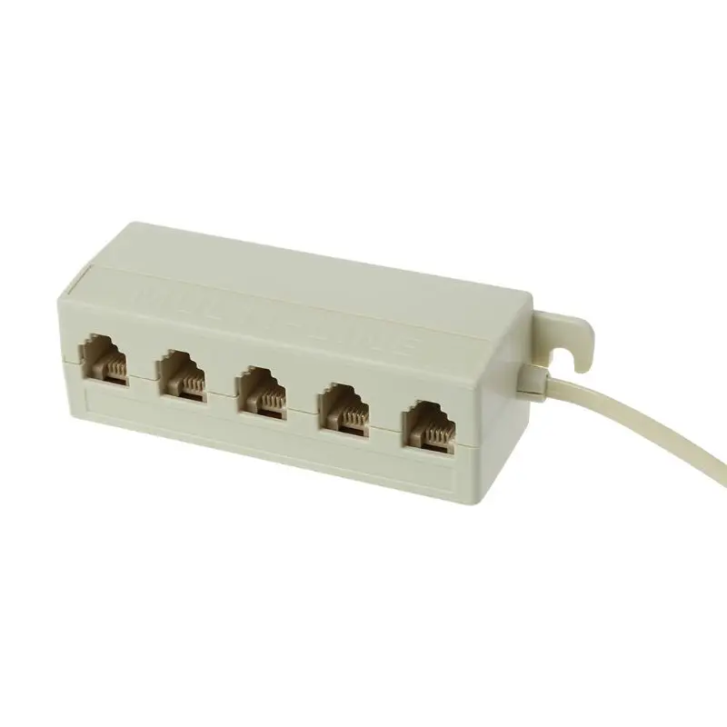 

RJ11 Jack 5 Way Outlet телефон модульный линия сплиттер адаптер 6P4C 37MC