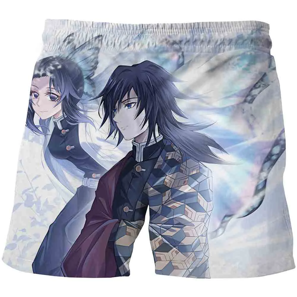

2021 New Summer hot sale Demon slayer short pants for Teenage Boy Cartoon Print 3D sport Shorts Men and women men clothing