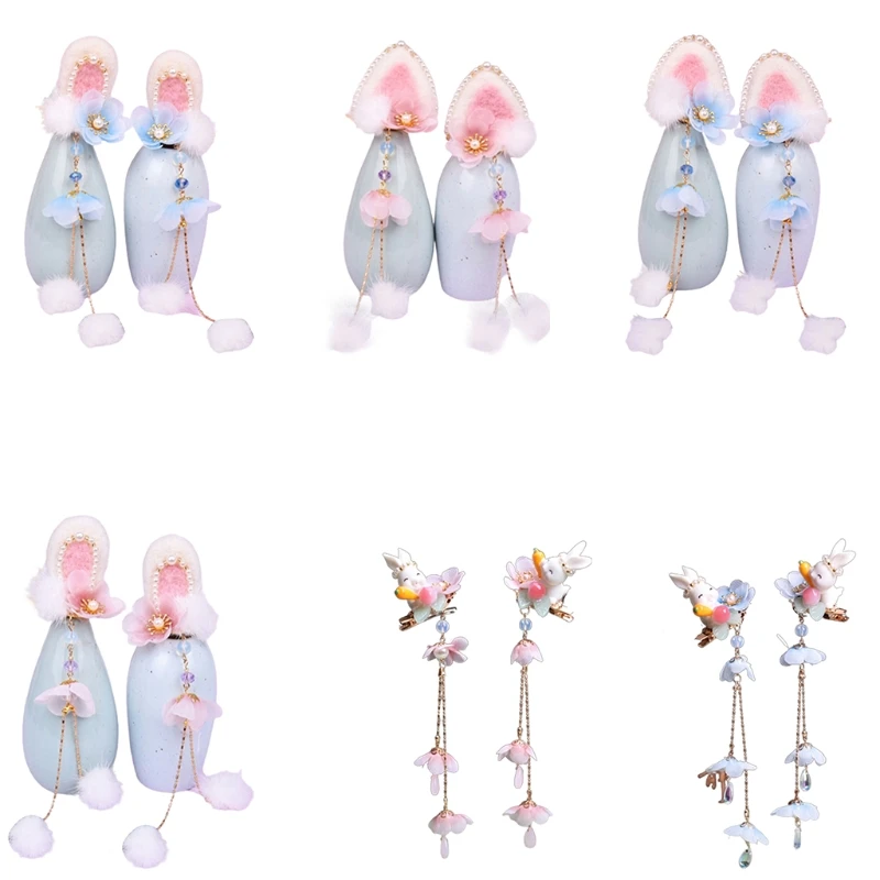 

Handmade Tassels Hair Clip Kids Girls Hair Accessories for Xmas New Year Party