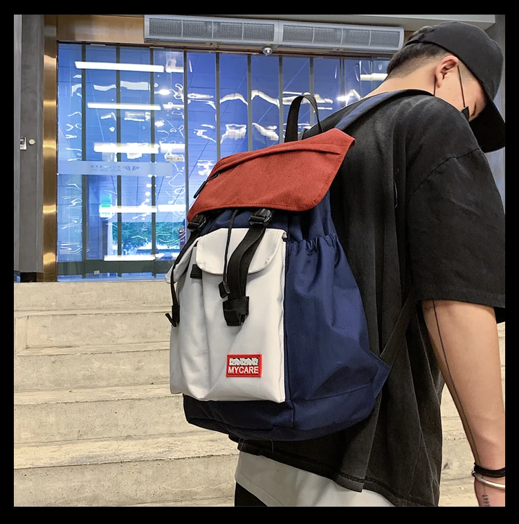 

YTX1074 2021 new large-capacity female travel bag high school student school bag male fashion backpack