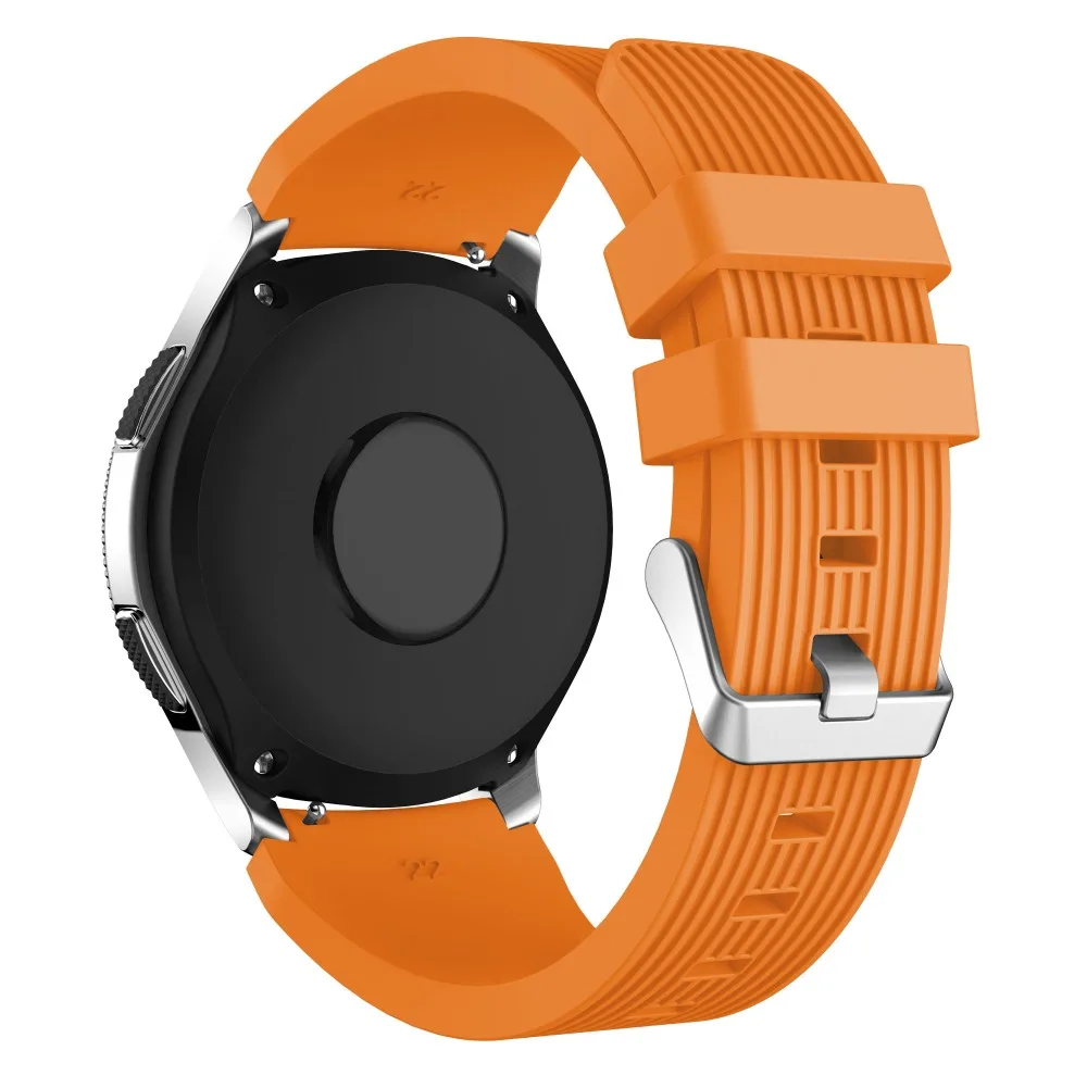 22 мм спортивные часы из мягкого силикагеля ремешок для Huami Amazfit Stratos Смарт-часы для Amazfit Pace Stratos 2/2S ремешки Браслет - Цвет: Оранжевый