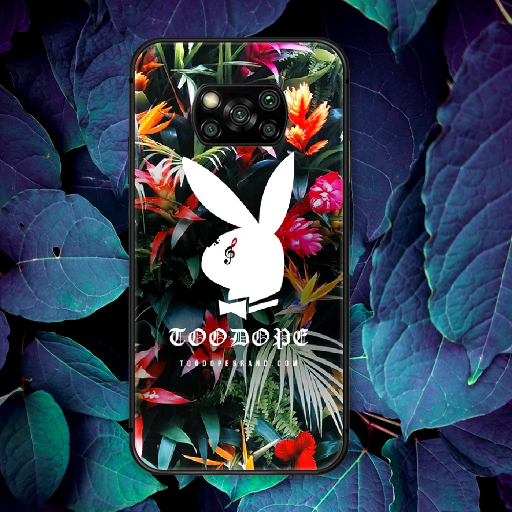 

Playboe Fashion Brand Rabbit Phone Case For Xiaomi Mi Note 10 A3 9 MAX 3 A2 8 9 Lite Pro Ultra black Hoesjes Pretty Prime Soft