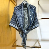70 cashmere 30 silk thin scarf man fashion classic business paisley houndstooth print shawl stole blanket kerchief 5353