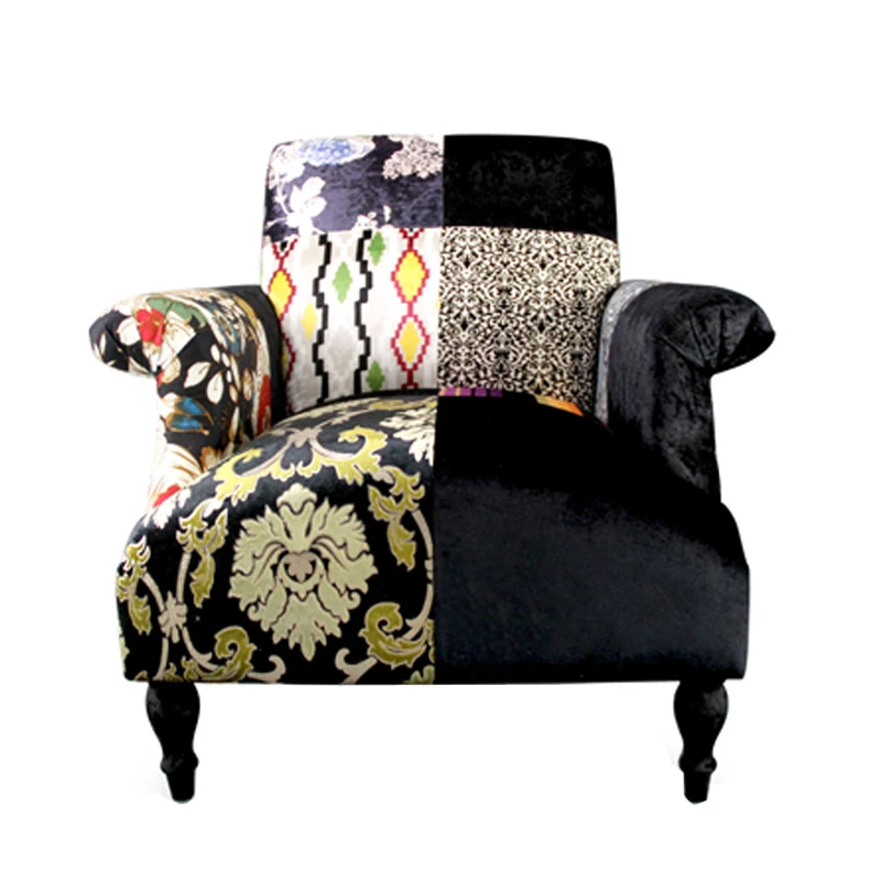

CX European Modern and Simple Fabric Patchwork Sofa Living Room Single Lazy Sofa