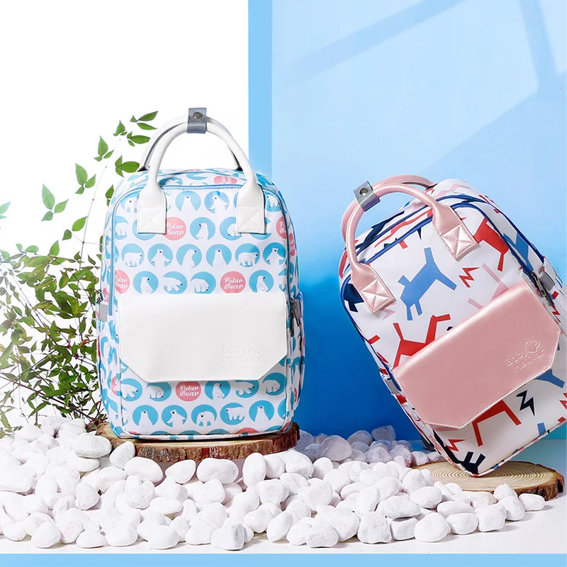 

Fashion Waterproof Multifunction Portable Shoulders Mommy Bag Mother and Baby Antifouling Breathable Large Capacity Diaper Bags