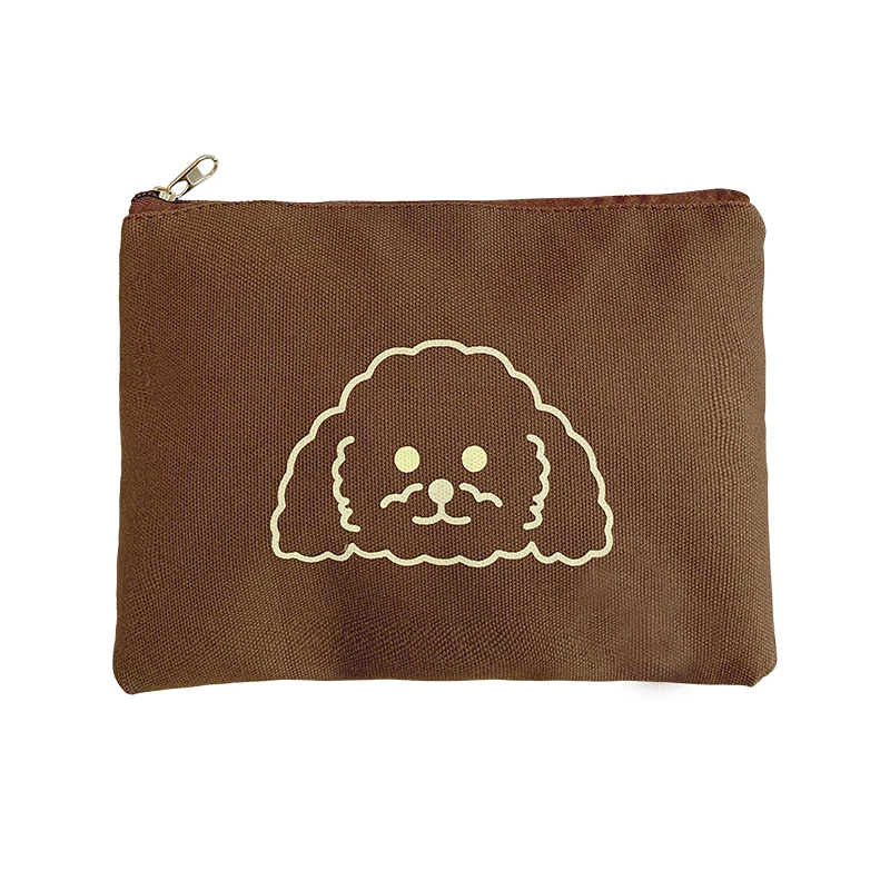 

W&G Korean Ins Simplicity Retro Cartoon Dog Print Canvas Bags Version Tote Bag Household Collection Tote Bags