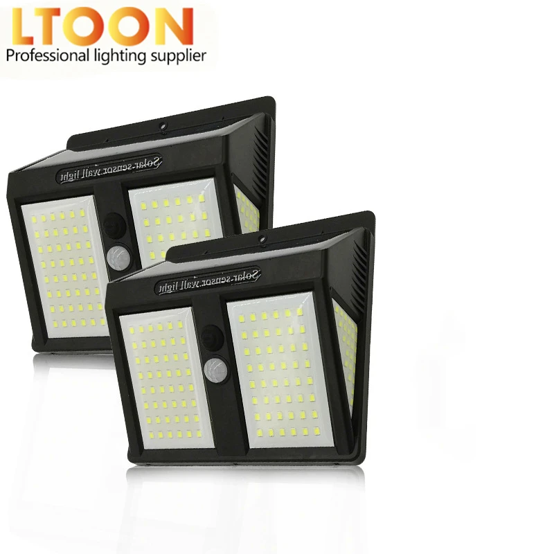36 146LED Солнечный настенный светильник корпус Сенсорная лампа водонепроницаемый открытый прожектор садовые огни - Испускаемый цвет: 36