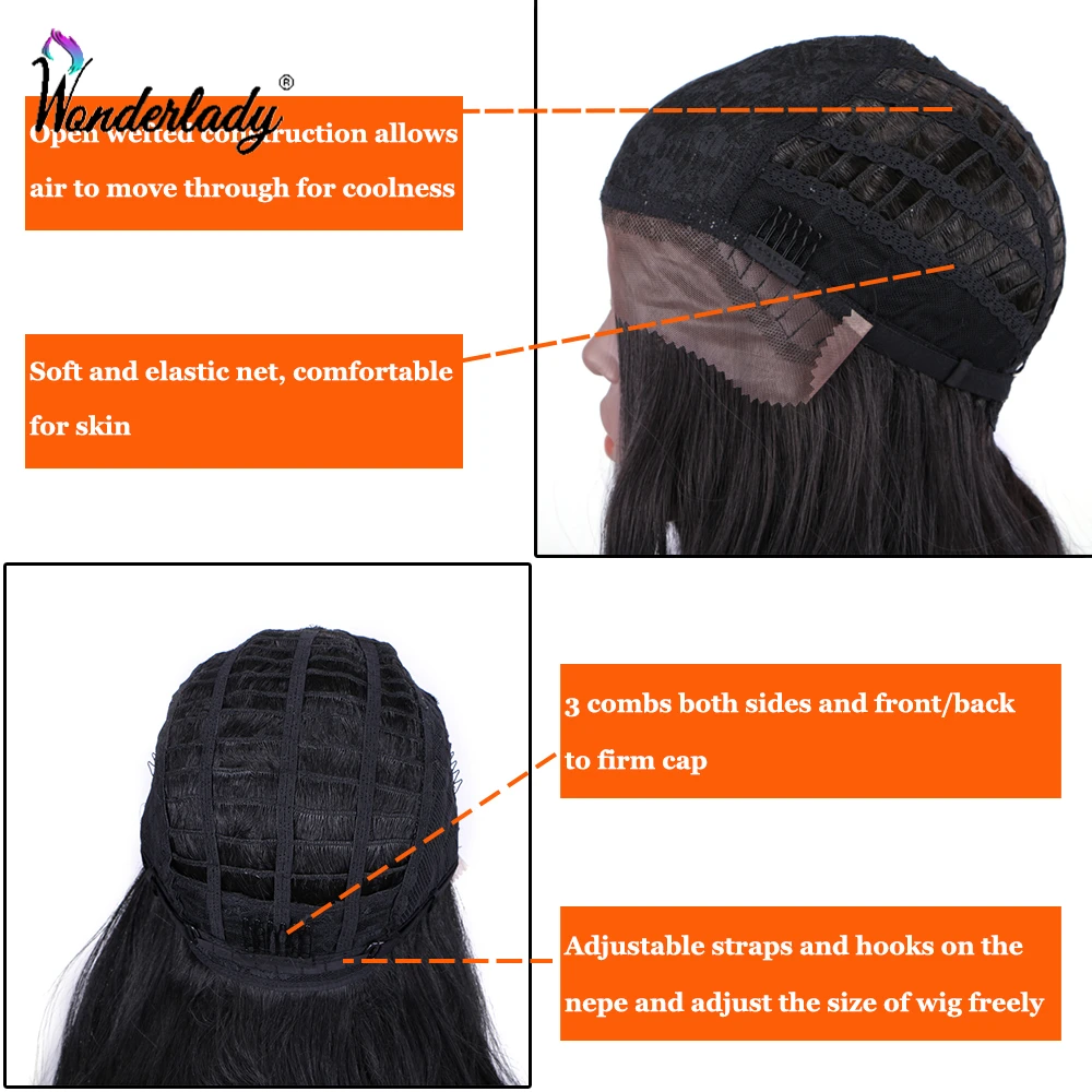 WonderLady термостойкие синтетические кружевные парики для черных женщин объемная