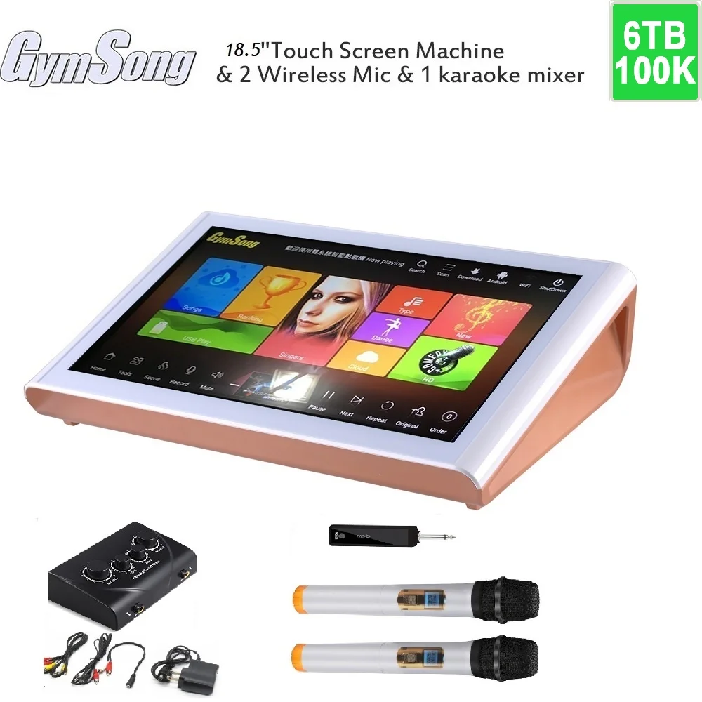 GymSong 18 5 &quotAndroid 6 ТБ HDD 100K караоке песни китайский машина с экраном | Электроника