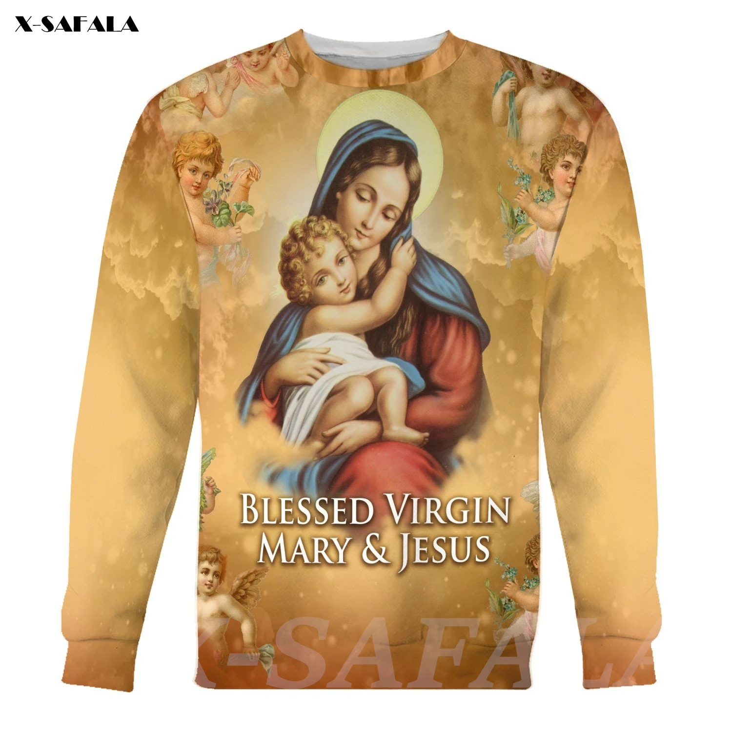 

Guadalupe Virgin Mary Jesus 3D Printed Loose Sweatshirt Hoodie Harajuku Man Female Outwear Pullover Jersey Tops Hoody Streetwear