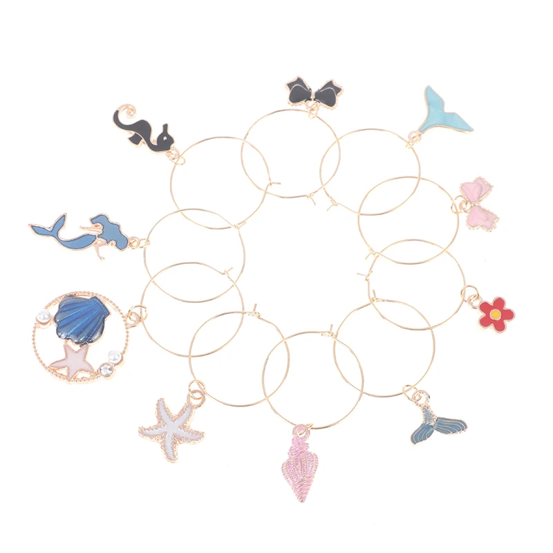 10 шт. вина Стекло Подвески маркеры теги идентификации девичник Барные аксессуары