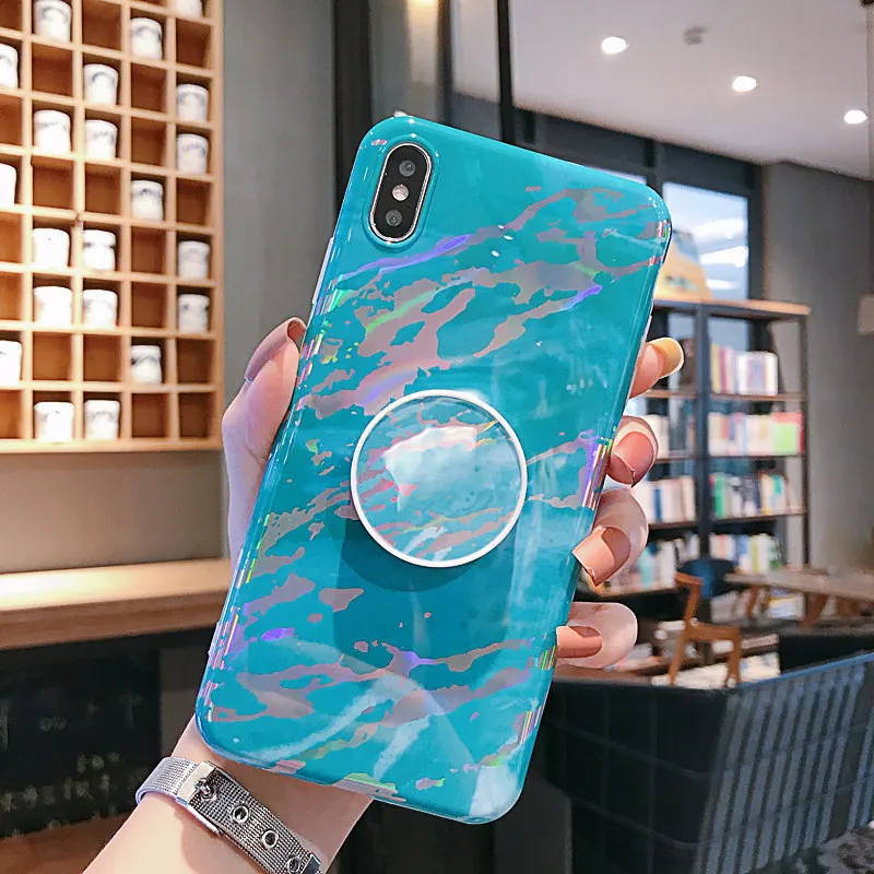 Лазерный чехол для телефона s для айфон XR XS Max X 6 6S 7 8 Plus, мягкий силиконовый чехол-подставка для айфон 11 Pro Max 7 8 Plus XR, чехол - Цвет: H4