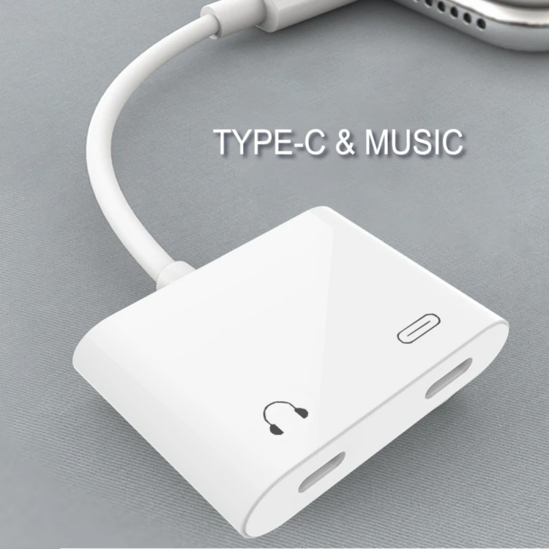 2 в 1 двойной разъем type-C адаптер PD Быстрая зарядка зарядное устройство usb type C