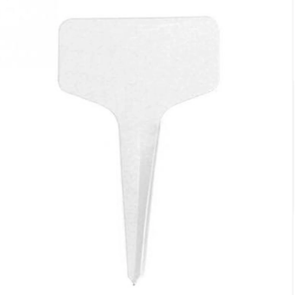 

Newly 50pcs Nursery Garden Gray Plastic Plant T-type Markers Plant Tags Nursery Garden Labels FIF66