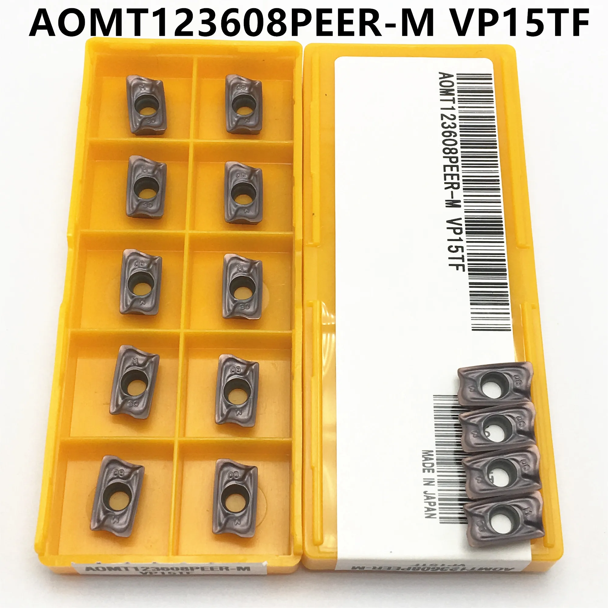

Carbide inserts AOMT123608 PEER M VP15TF CNC mechanical milling inserts AOMT123608 CNC mechanical parts milling lathe tools