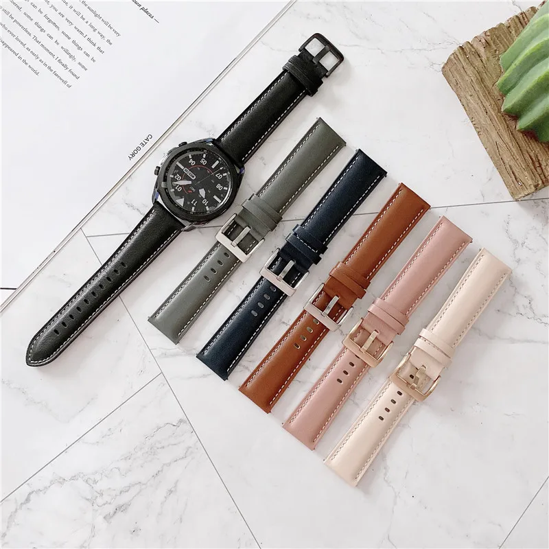 Ремешок из натуральной кожи для Samsung Galaxy Watch 3 45 мм браслет искусственной смарт