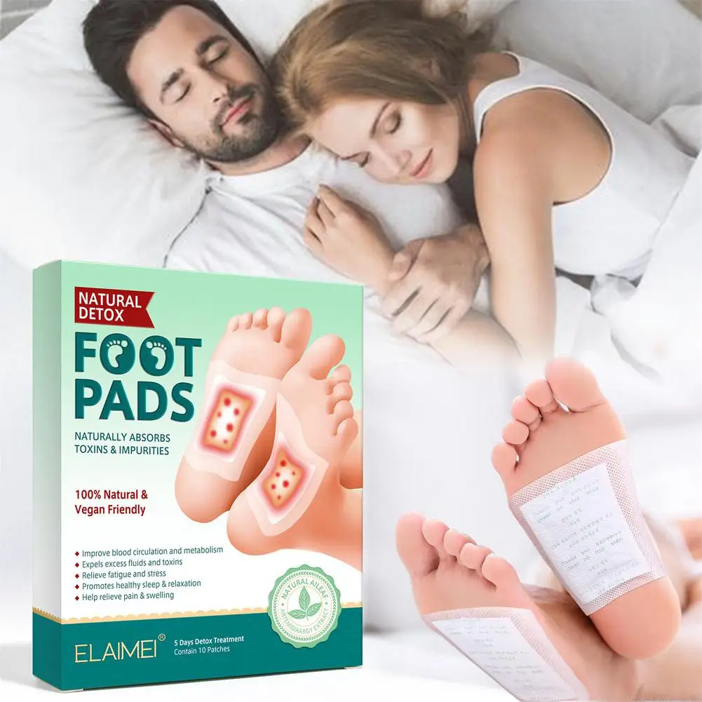 

10 PCS Sleeping Foot Patch Wormwood Bamboo Ginger Foot Sticker Help You Sleep Deeply And Improve Sleep Dispel Moisture