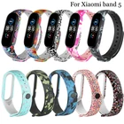 Ремешок спортивный для Xiaomi Mi band 5, силиконовый браслет с принтом для смарт-часов xiaomi mi band 5
