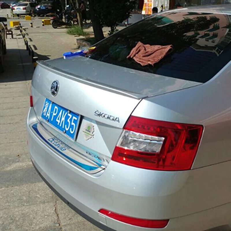 Для Octavia Спойлер ABS Материал заднего крыла автомобиля праймер цвет задний спойлер