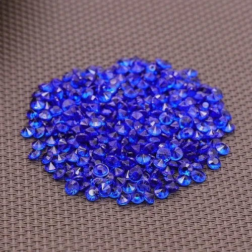 Royal Blue Хит 1000 шт 4,2 мм Акриловые Алмазные хрустальные блестящие прозрачные конфетти для свадебной вечеринки Конфетти украшения стола разлетающиеся бусины - Цвет: Royal Blue