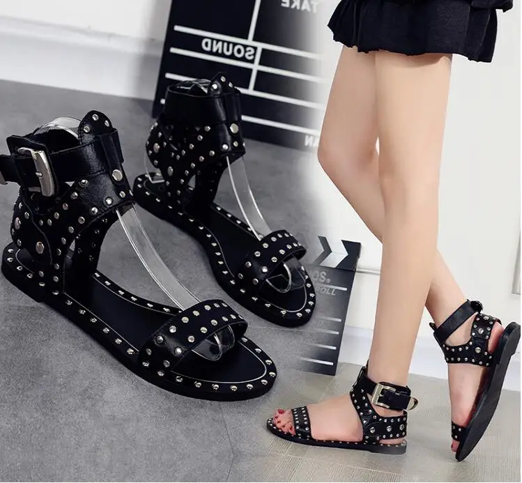 Сандалии-гладиаторы женские с открытым носком босоножки в римском стиле