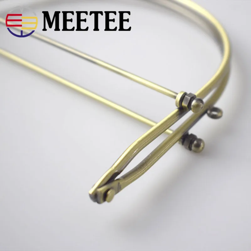 Металлическая рамка для кошелька Meetee 15 5 см застежка с отверстием сумок Античная