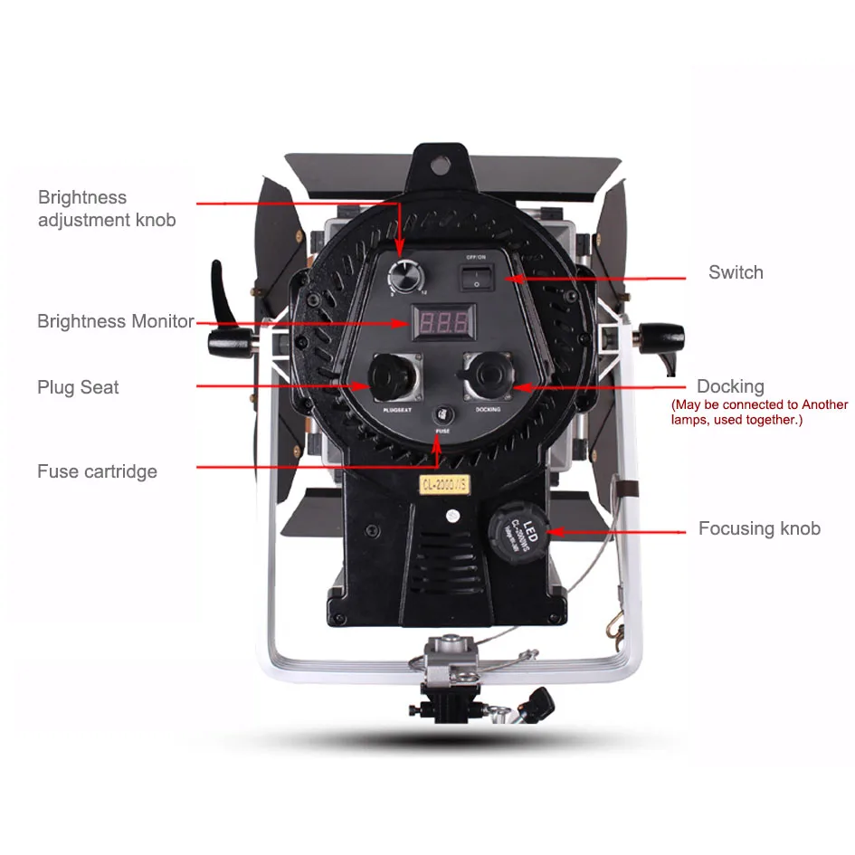 ALUMOTECH C-standsX3+ 3 шт. 2000WS светодиодный Fresnel затемнение фокусировка Светодиодный прожектор и комплект для видеостудии фотография лампа поддержка