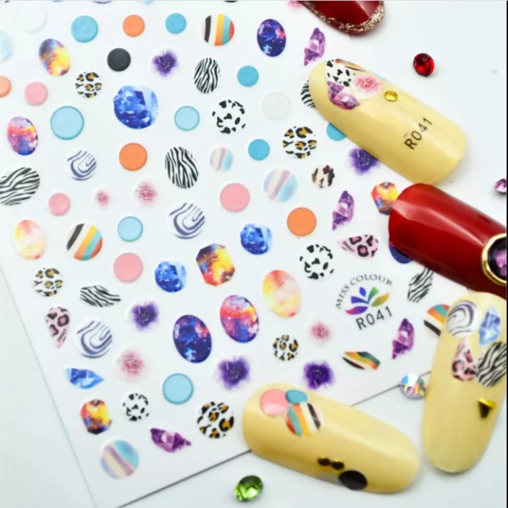 

Fashion Designs 3D Nails Art Back Glue Nail Decal Decorations Nail Sticker Elegant Florals Nails Beauty Manicure Tips
