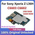 Оригинальная материнская плата для Sony Xperia Z L36H C6603 C6602, разблокированная материнская плата, логическая плата с полными чипами, система Android