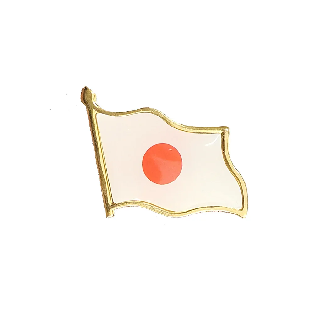 

Japan Flag Pins Electroplated Gold Enamel brooches Badge Backpack/Hat/Collar Decoration,Given To Men/Women So Beautiful