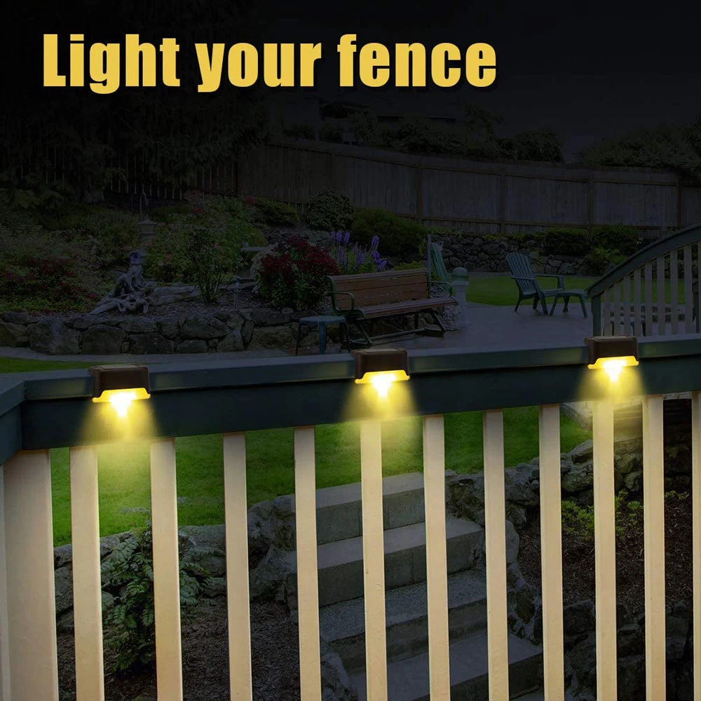 

1pcs Solar Lights Solar Step Lights Outdoor Waterproof Led Solar Stair Fence Lamp Decoration for home Patio Stairs Garden Yard