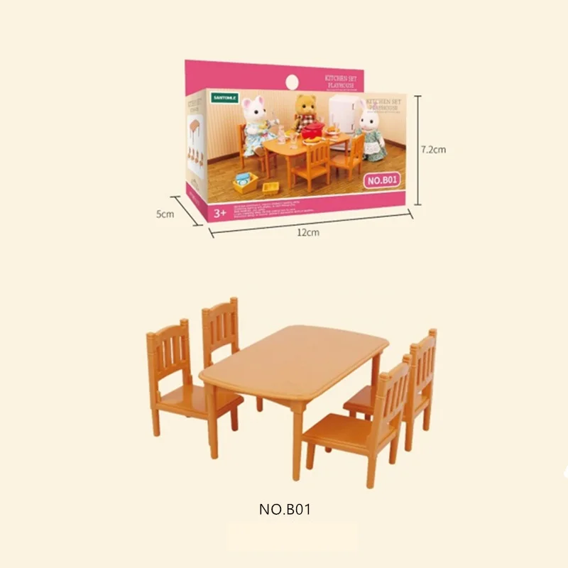 

DIY Doll House Forest Animal Villa Set DIY Toy Simulation Furniture Bedroom Set Animal Family Toys Set Children Xmax Gift