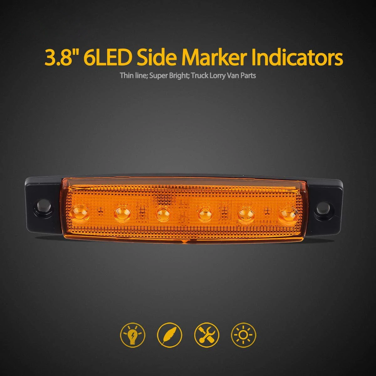 6 светодиодов автомобильный Светодиодный Боковой габаритный фонарь задний