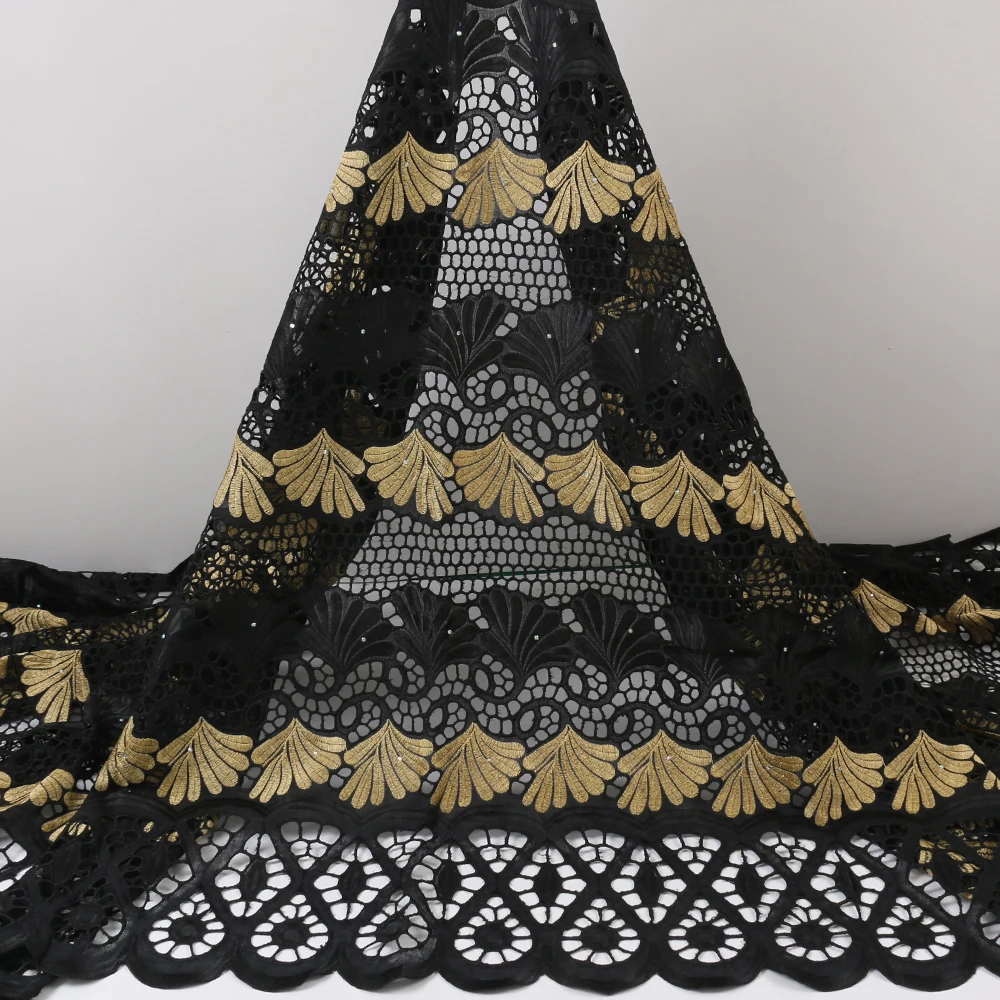 

PGC Африканский сухой хлопок кружевной ткани 5 метров в нигерийском стиле кружевная ткань для платья высокое качество швейцарские кружева ...