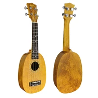 aiersi mango wood pineapple ukulele 21 inch soprano 4 string nylon music instrument for professional and beginner with free bag