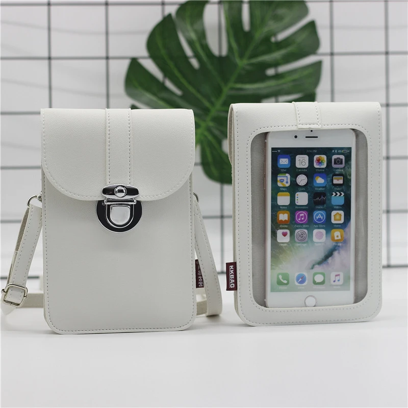 

Small Mini Crossbody Bag Transparent Shoulder Bag For Women Touching Screen Female Sac A Main Girl Money Phone