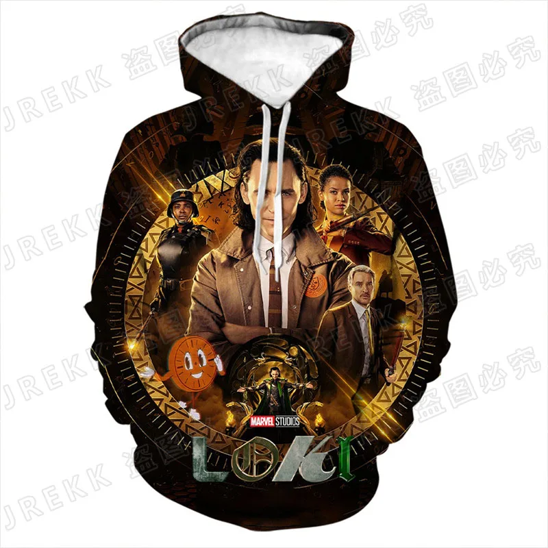 Толстовки с капюшоном Loki Laufeyson для мальчиков и девочек 3D-принтом длинными