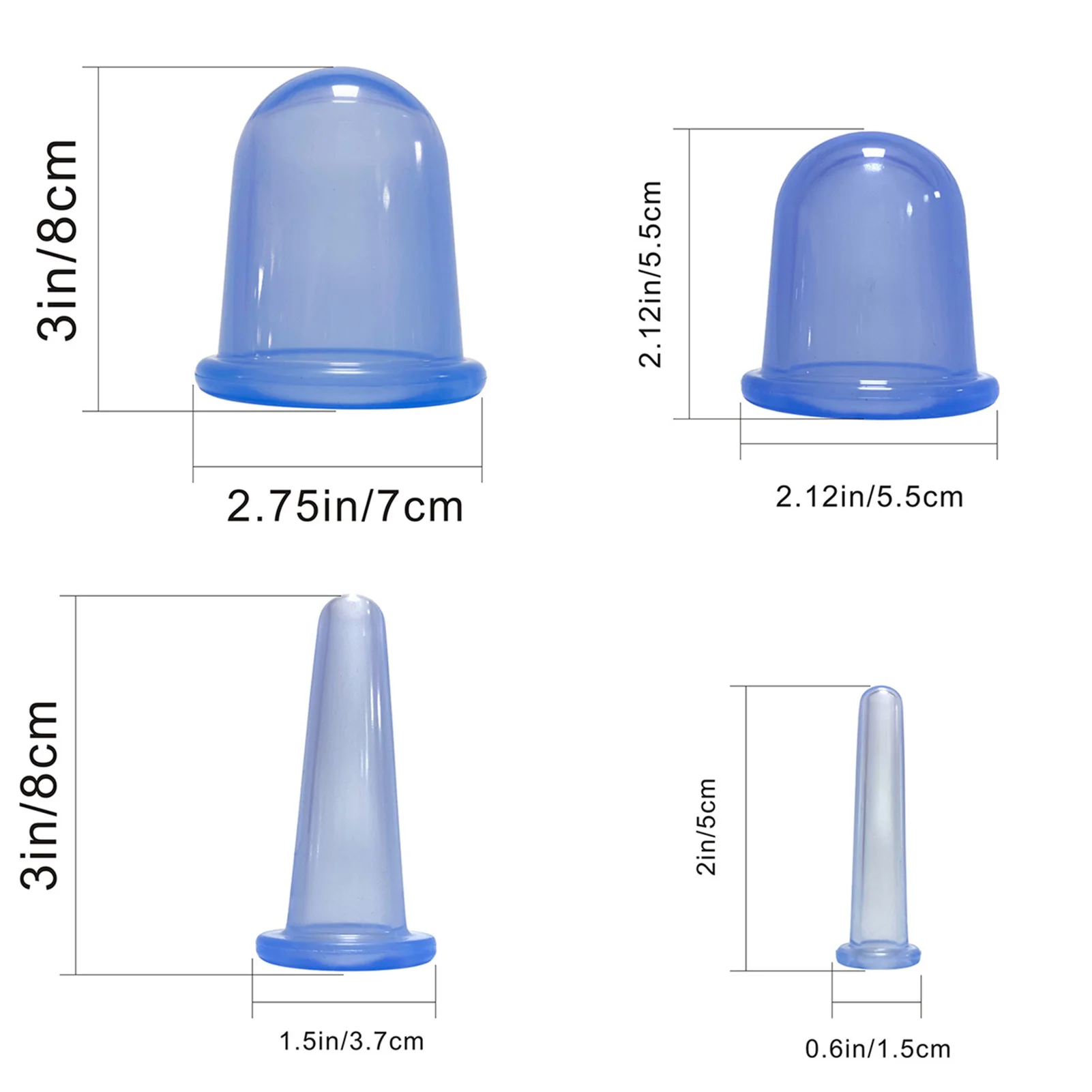 

7Pcs/Set Silicone Vacuum Cup Suction Therapy Body Massage Health Care Suction Cup Face Massager Anti Cellulite