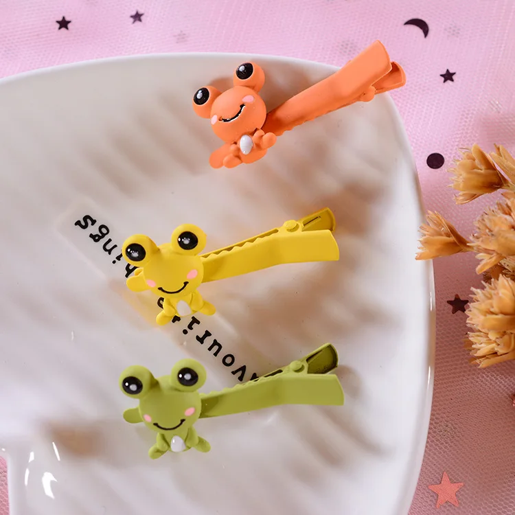 7 + n милая маленькая свежая лягушка ins веб звезда заколка для волос мультяшная