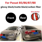 Наклейки из углеродного волокнаматового черного цвета без разборки с передним грилем значок или Задняя эмблема наклейки для Passat B5 B6 B7 B8 B7 варианты B8 Varia