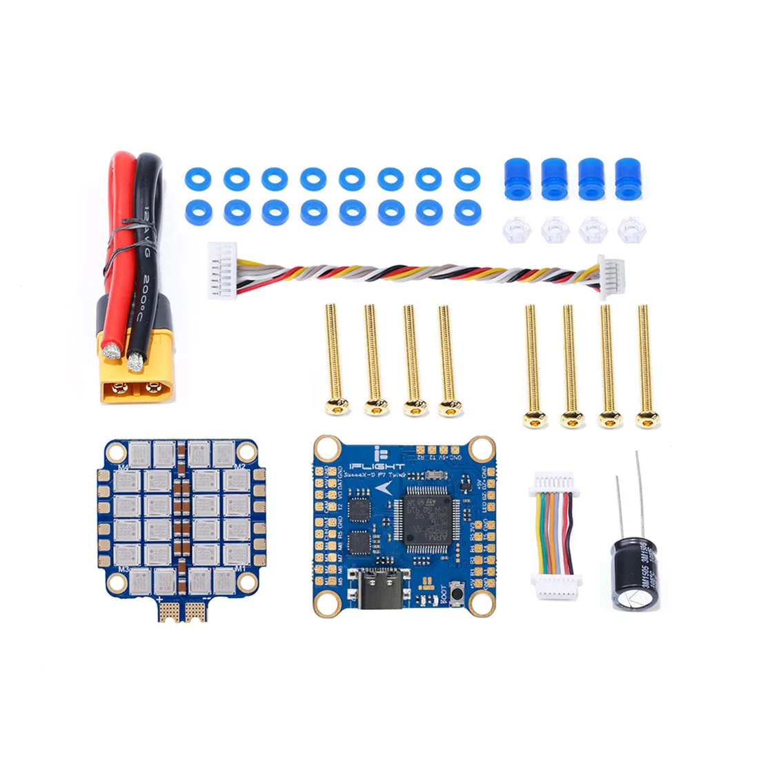 

iFlight SucceX-D F7 TwinG Stack with SucceX-D F7 TwinG /SucceX 50A 60A 2-6S BLHeli_32 4 in 1 ESC for Air Unit HD FPV System