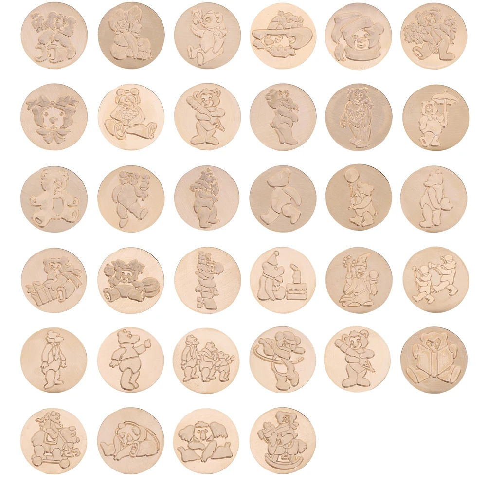 

25mm Retro Wax Seal Stamp Cartoon Panda Copper Head DIY Vintage Envelope Sealing Hobby Tools Sealing Wax Decoration Craft Kits