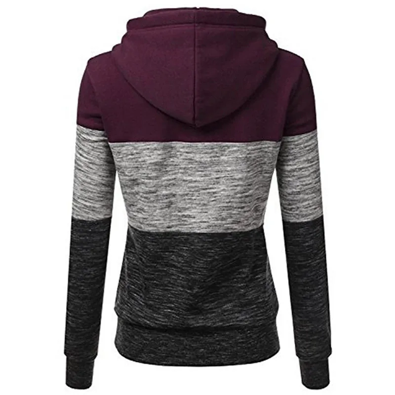

Hoodies Women Sweatshirts Fashion Womens Casual Hoodies Sweatshirt Patchwork Ladies Hooded Pullover Women Clothing Sweats Warm